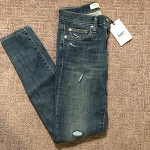 GAP Womens Washwell Mid Rise True Skinny Jeans